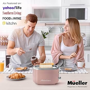 Mellojoy トーストシークレット Amazon.com: Mueller Retro Toaster 2 Slice with 7 Browning